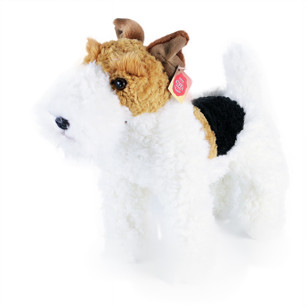 Plyšový pes foxteriér Dášenka stojaca 30 cm