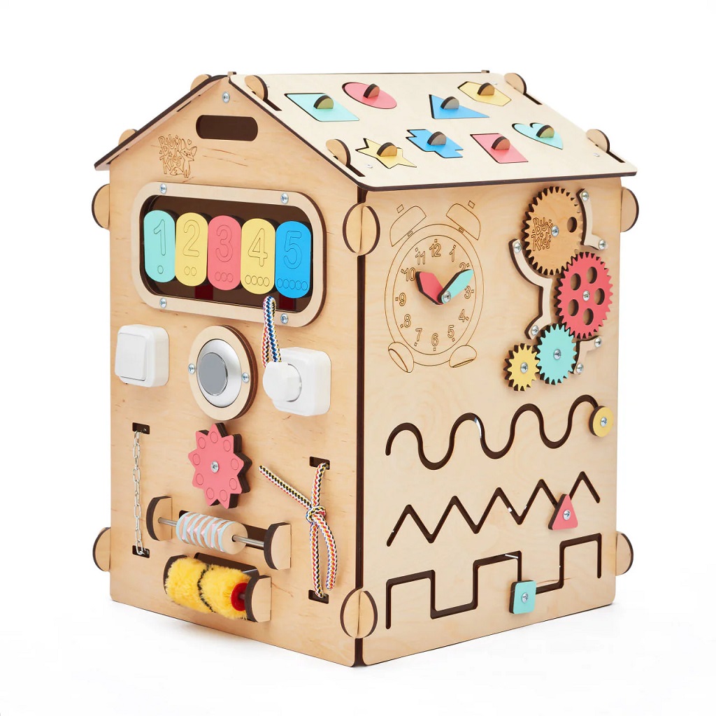 BusyKids Activity board Domček prírodný