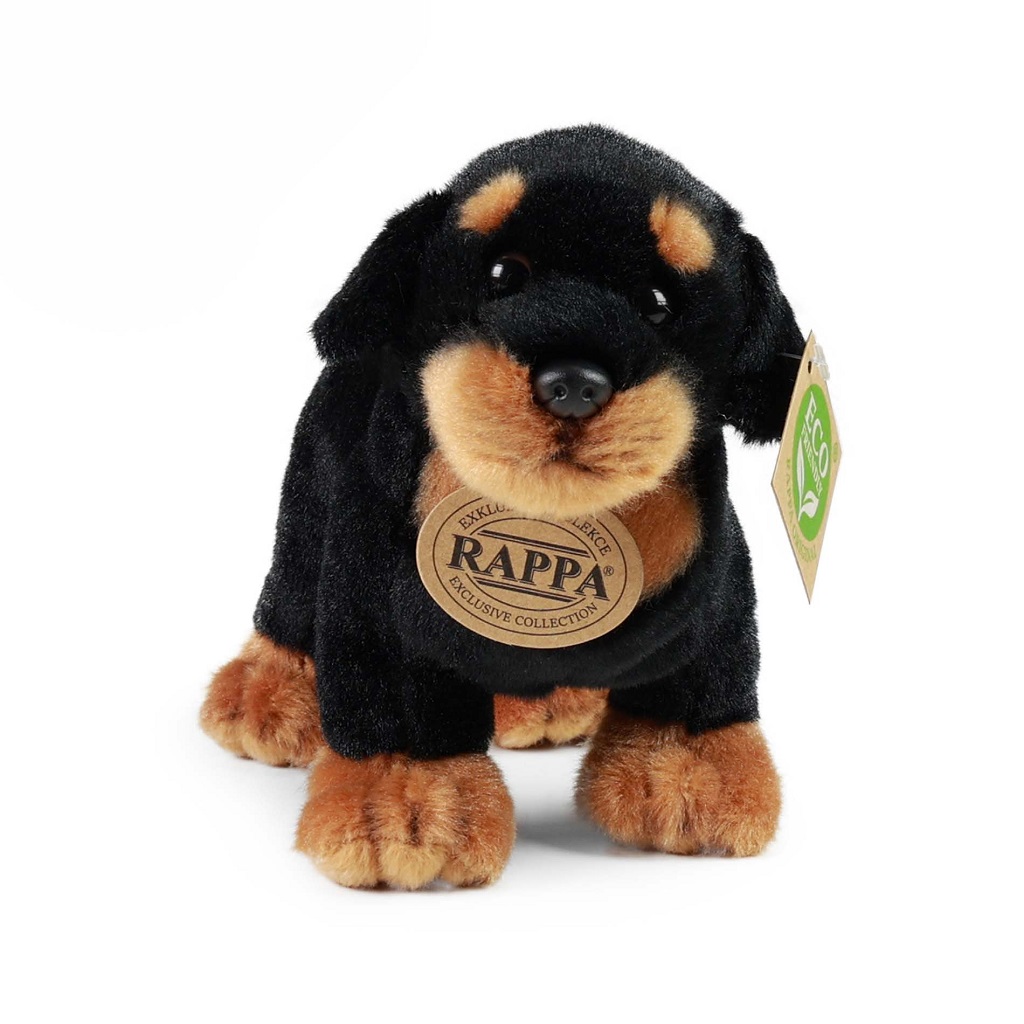 Rappa Plyšový pes rotvajler 18 cm ECO-FRIENDLY