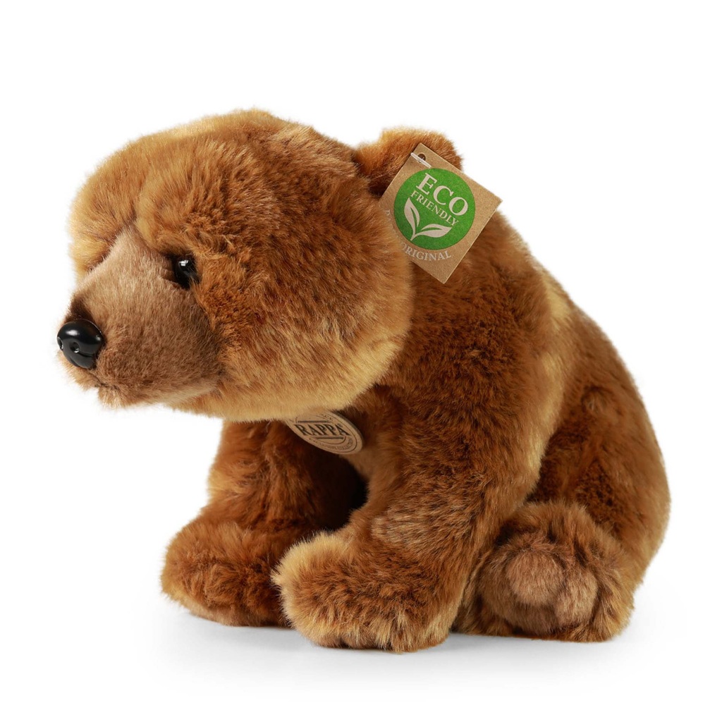 Rappa Plyšový medveď grizzly sediaci 30 cm ECO-FRIENDLY